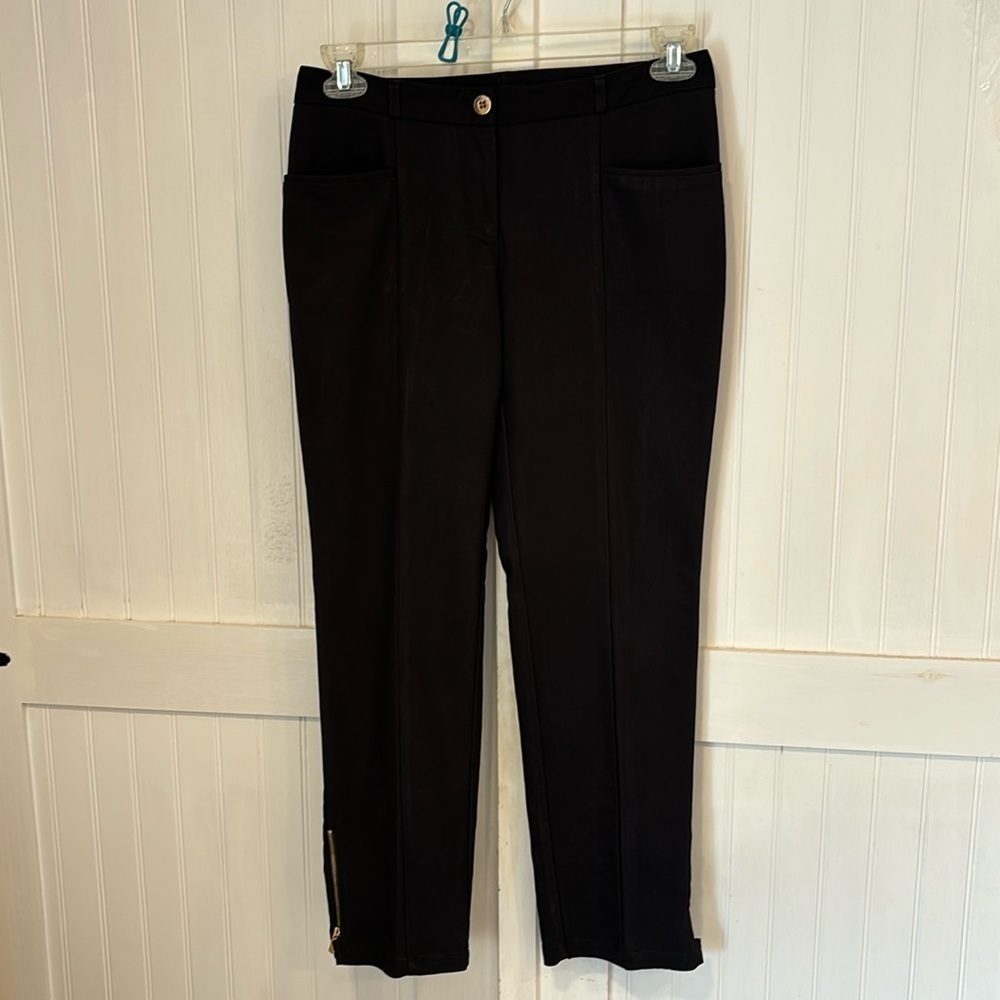 Alfani black trousers, gold zipper on ankles size 4